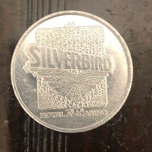 Vintage 1970s  Las Vegas, Nevada Silverbird Hotel Casino free play token